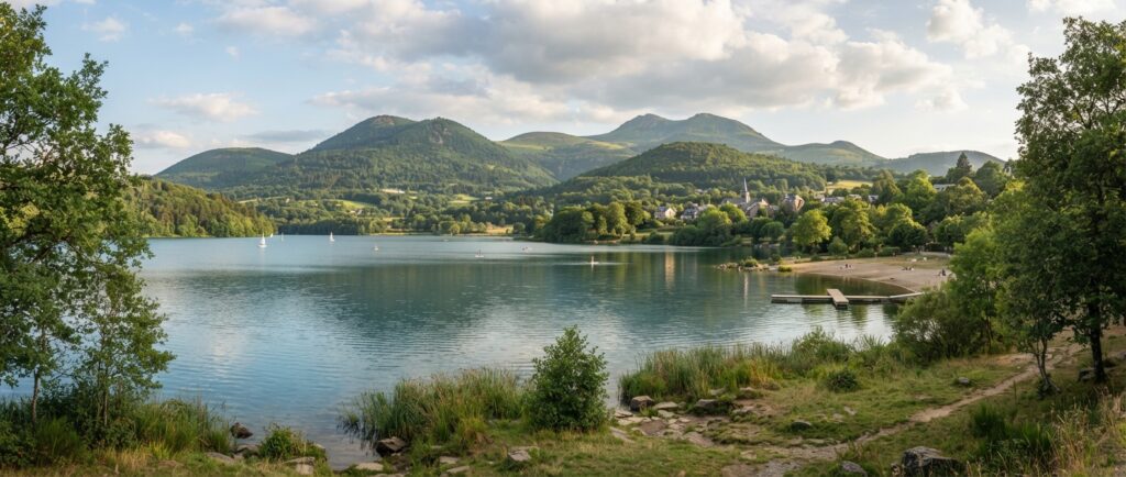 Ce lac auvergnat à moins d’une heure de Clermont-Ferrand qui affiche 21 °C et redevient paisible dès la mi-août