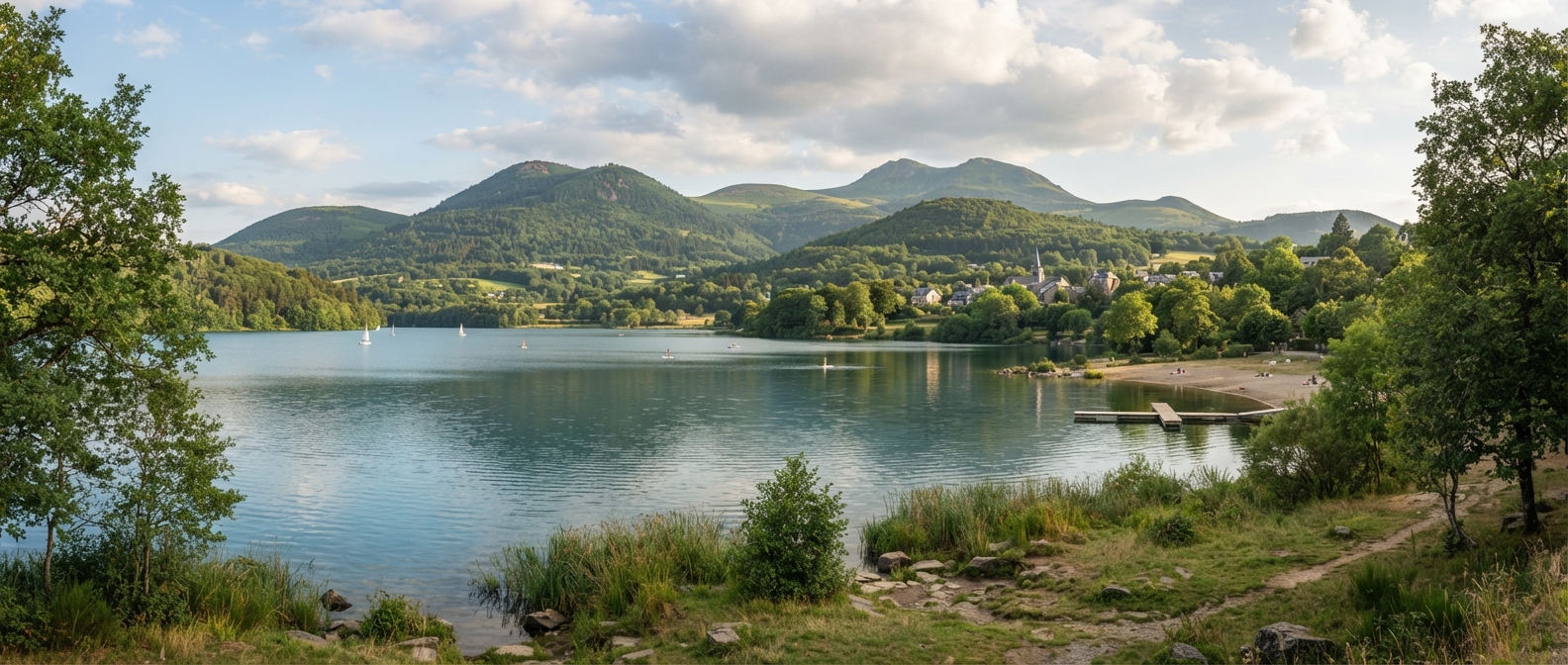 Ce lac auvergnat à moins d’une heure de Clermont-Ferrand qui affiche 21 °C et redevient paisible dès la mi-août