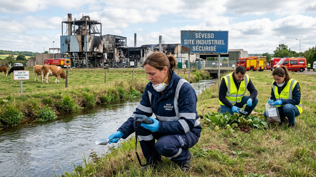Incendie d’un site Seveso en Moselle : vigilance maintenue sur l’eau, les animaux et les cultures