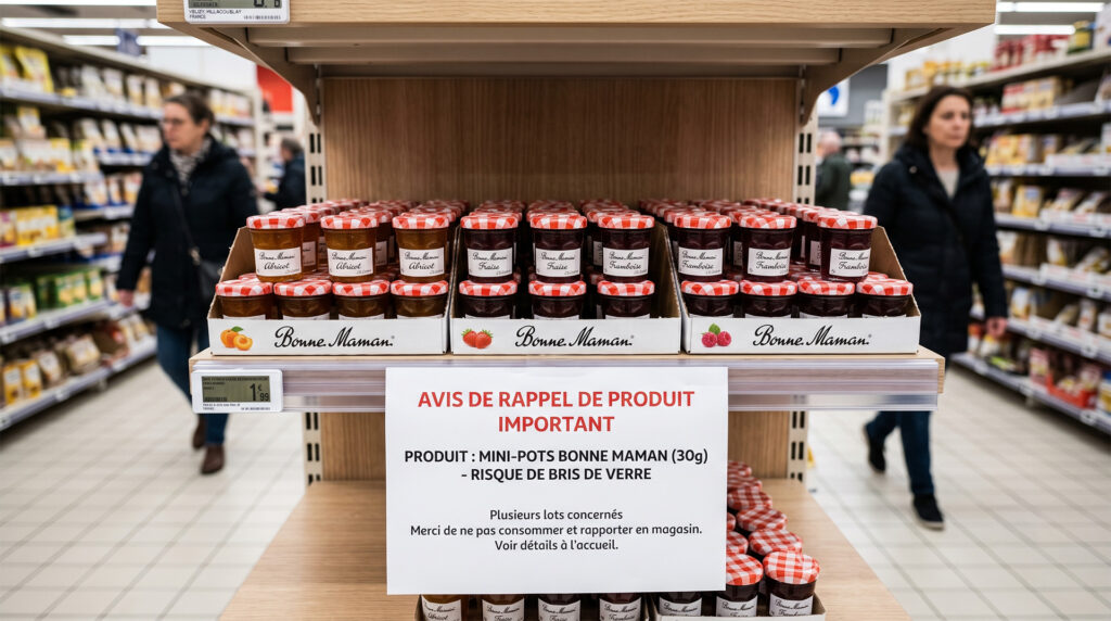 Rappel national de mini-pots Bonne Maman : des risques de bris de verre signalés