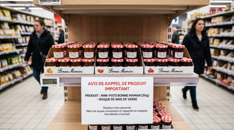 Rappel national de mini-pots Bonne Maman : des risques de bris de verre signalés