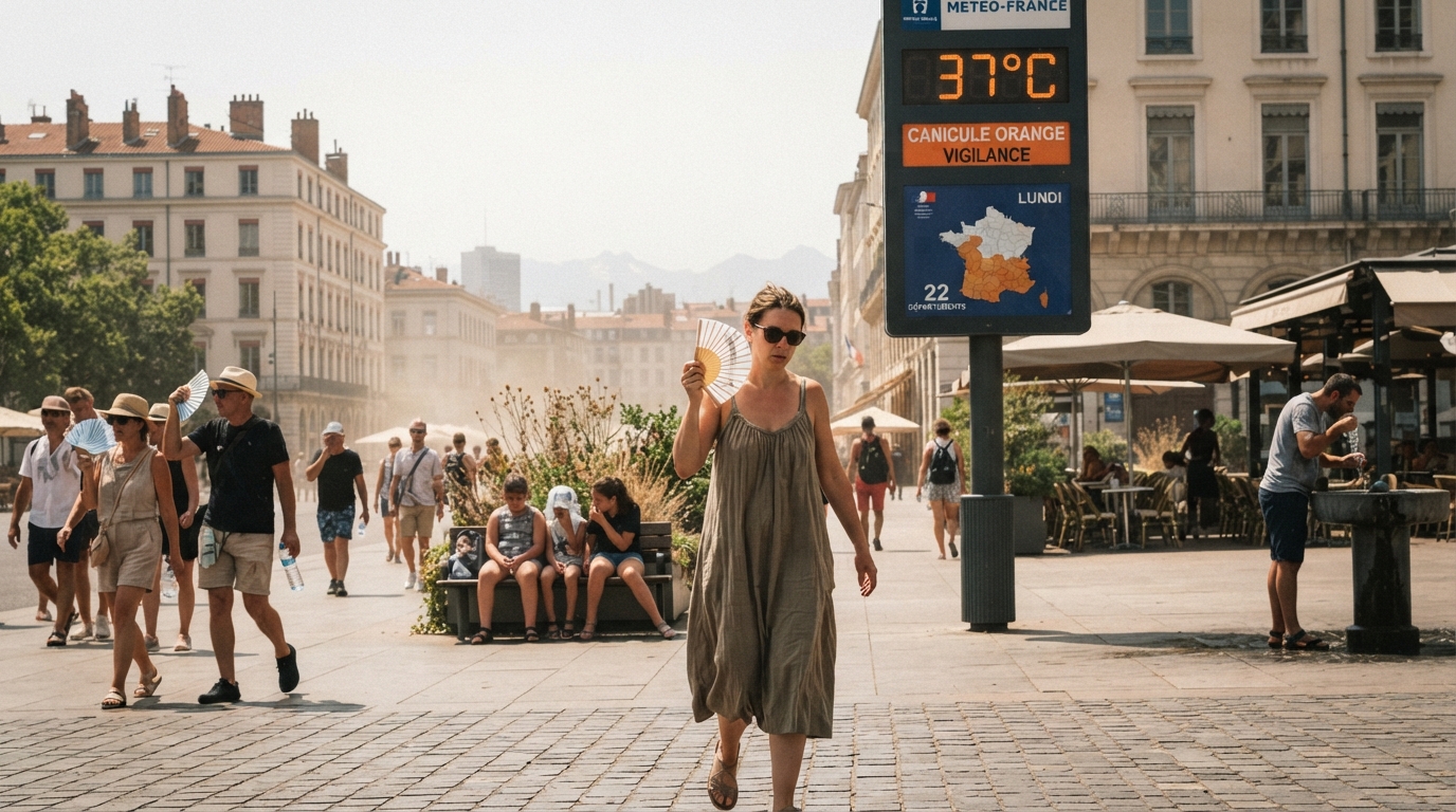 Canicule : 22 départements placés en vigilance orange lundi, le Sud et le Centre sous surveillance