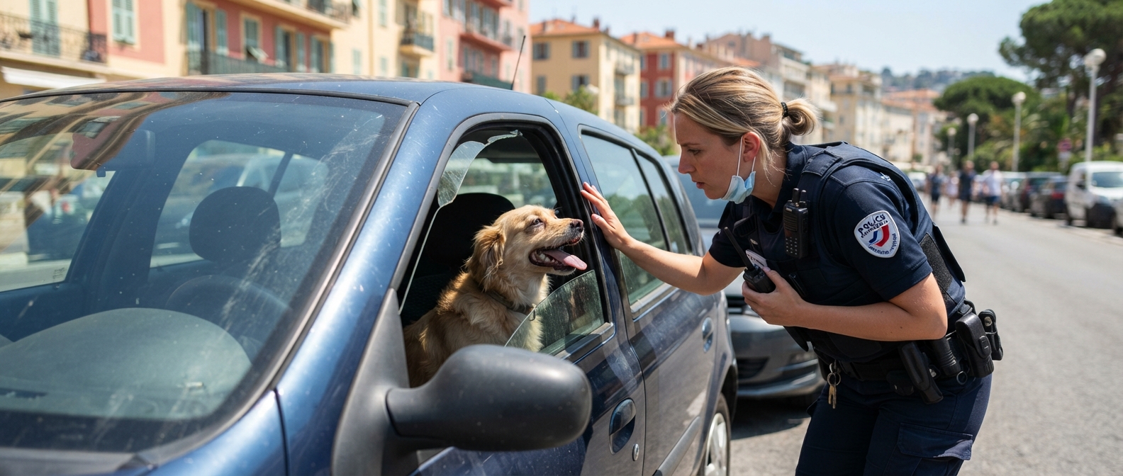 Nice interdit de laisser un animal seul dans une voiture en cas de chaleur : une mesure pour sauver des vies