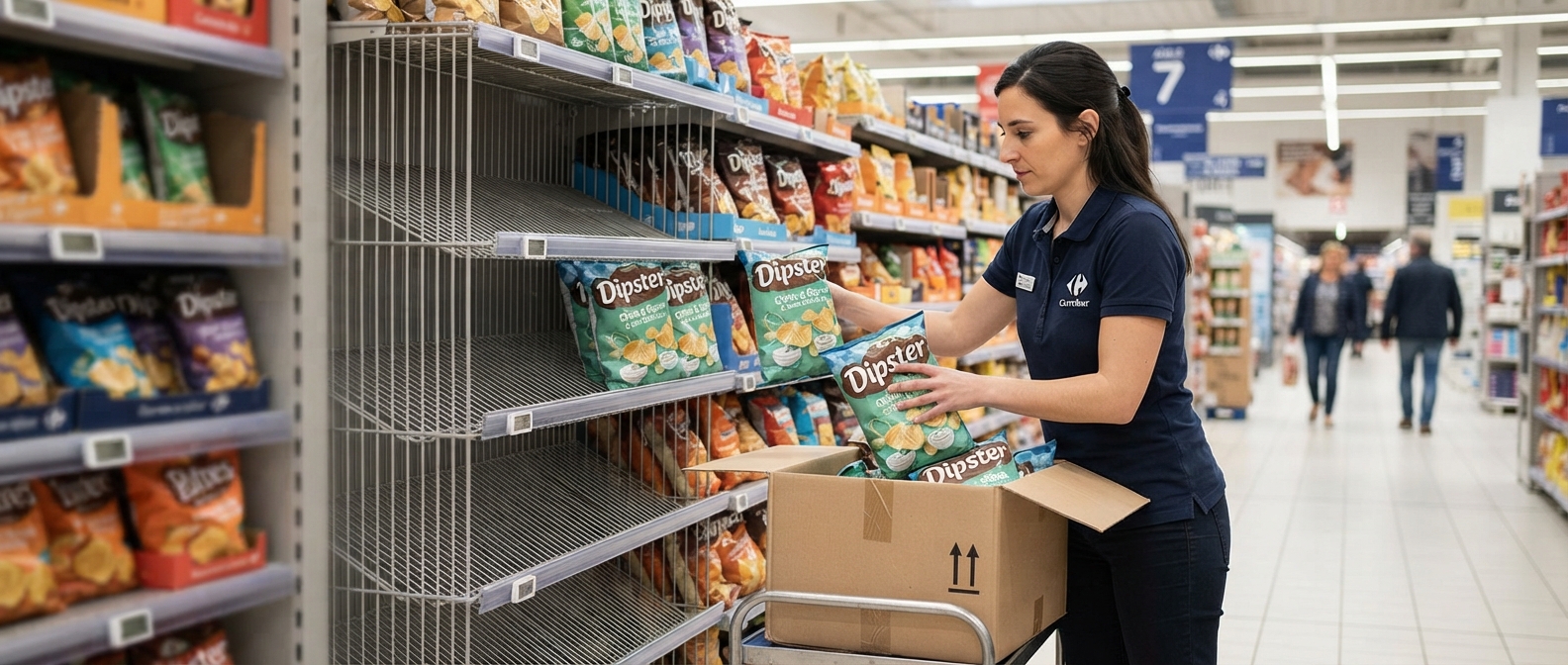 Rappel national chez Carrefour : des chips Dipster à la crème et à l’oignon retirées pour risque d’oxydation