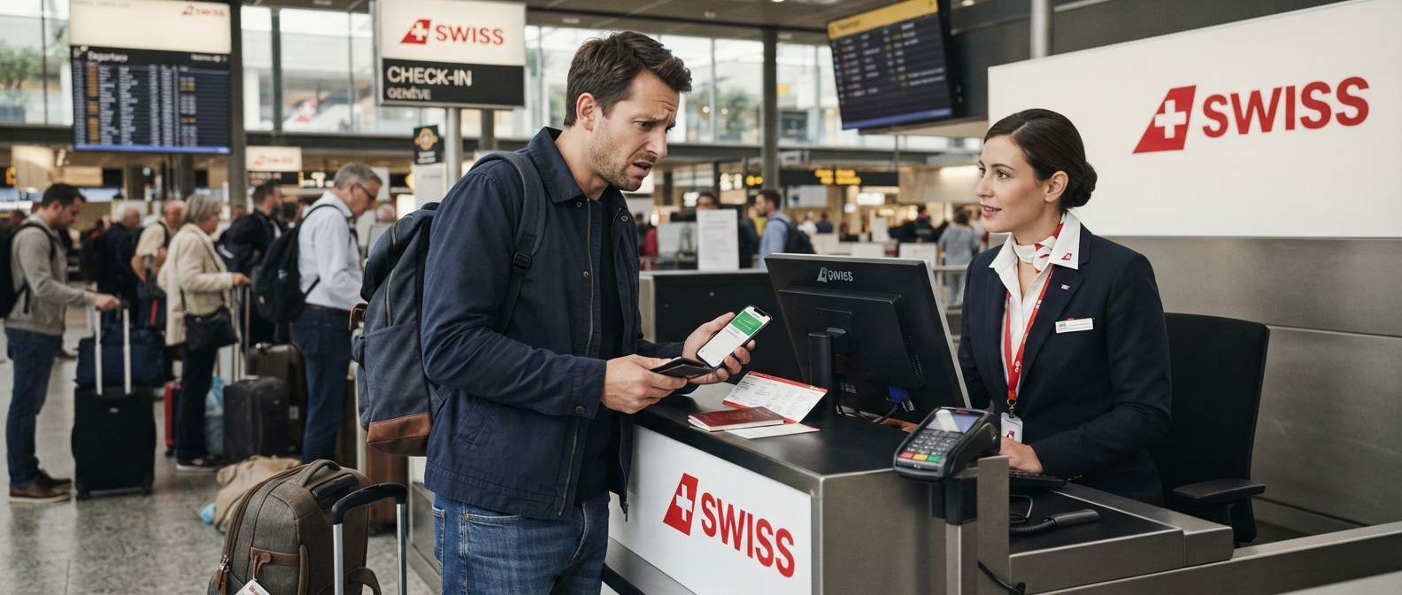 Vol Swiss confirmé à 269 € : il doit finalement payer 807 € à l’aéroport pour embarquer